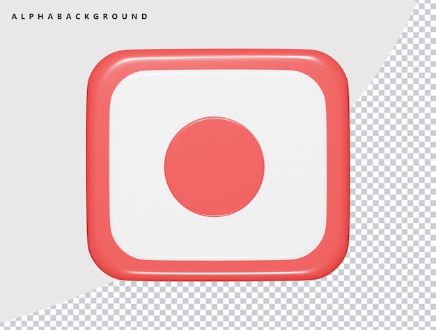 Aufnahmesymbol 3D-Darstellung rendern