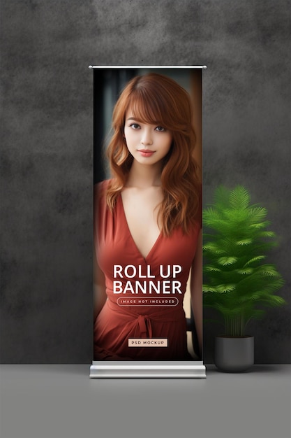 PSD aufroll-banner-mockup