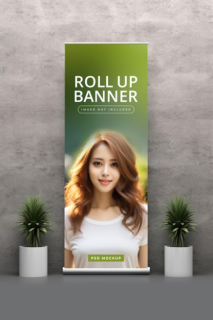 PSD aufroll-banner-mockup