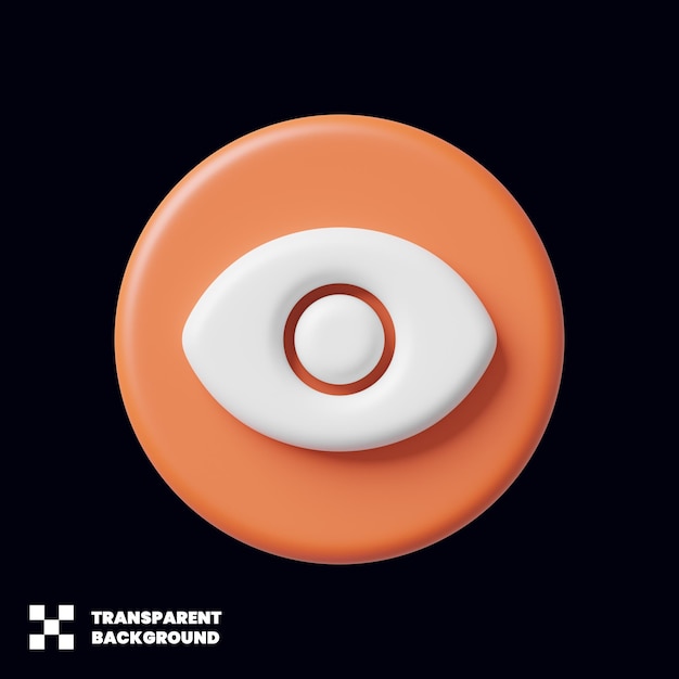 Augensichtbarkeitssymbol In 3D Render