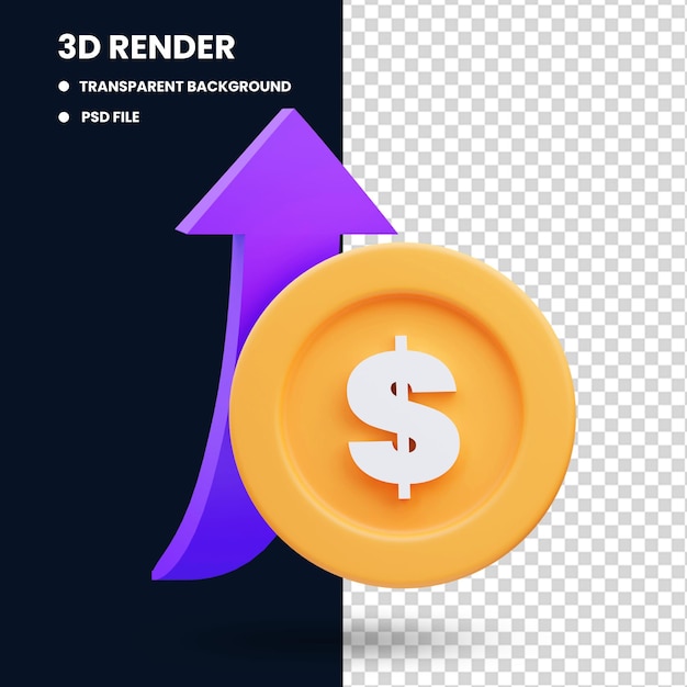 Augmentation Des Revenus Dans Les Affaires, Rendu D'illustration 3d