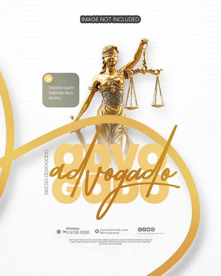 PSD august 11th lawyers day editable social media psd flyer dia do advogado