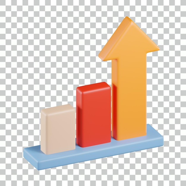 Aumentar gráfico flecha icono 3D