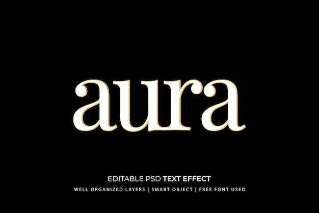 Aura-bearbeitbarer Texteffekt