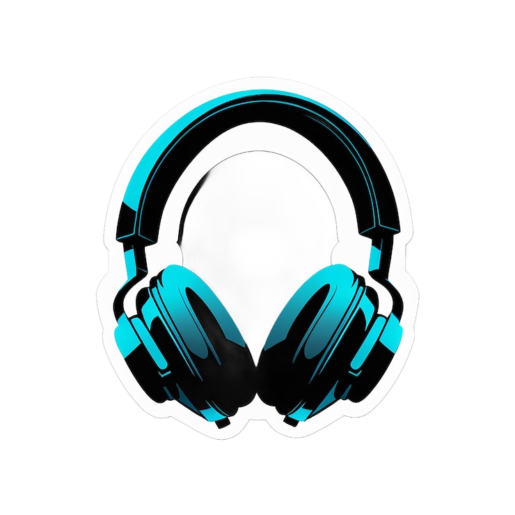 PSD auricolari sony neri adesivo decalco