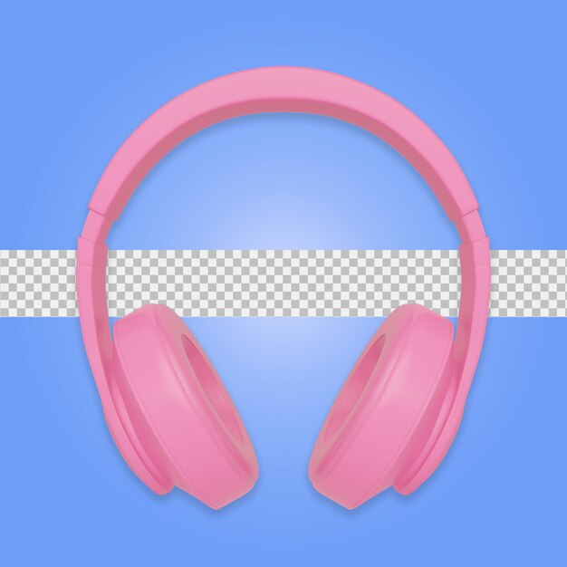 Auriculares 3d rosa