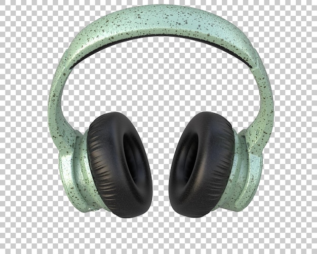 PSD los auriculares aislados en el fondo de la ilustración de renderización 3d