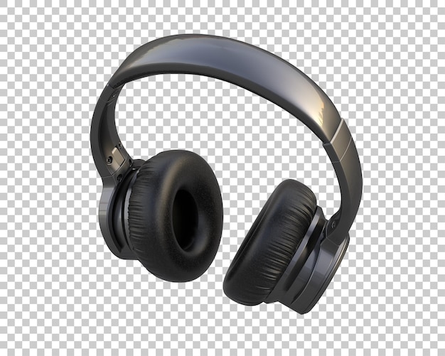Los auriculares aislados en el fondo de la ilustración de renderización 3D