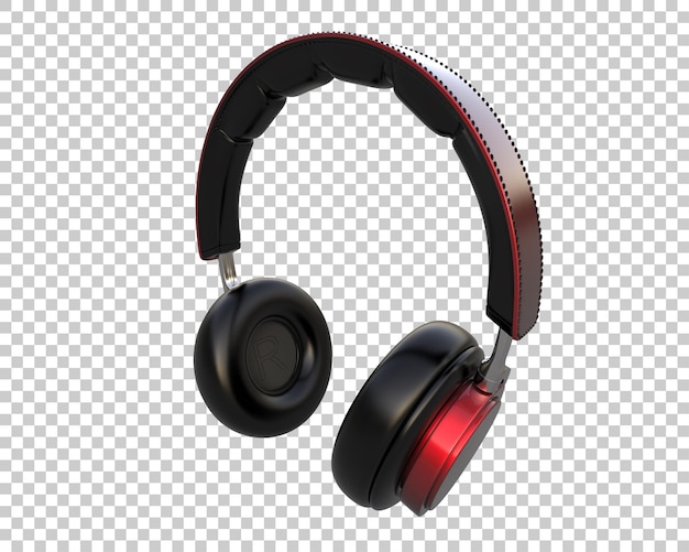 Los auriculares aislados en el fondo de la ilustración de renderización 3D