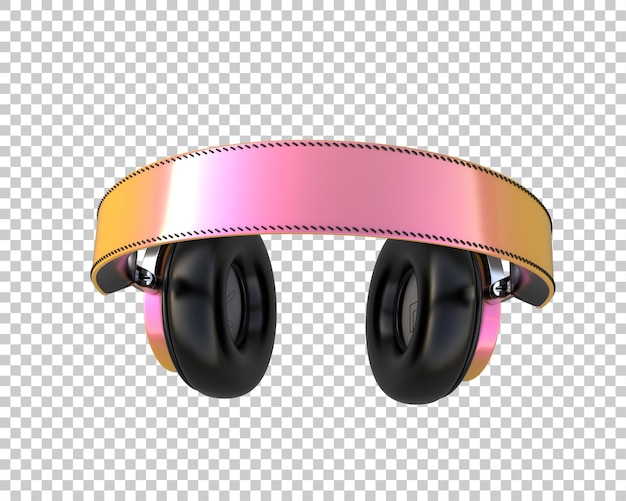 PSD los auriculares aislados en el fondo de la ilustración de renderización 3d