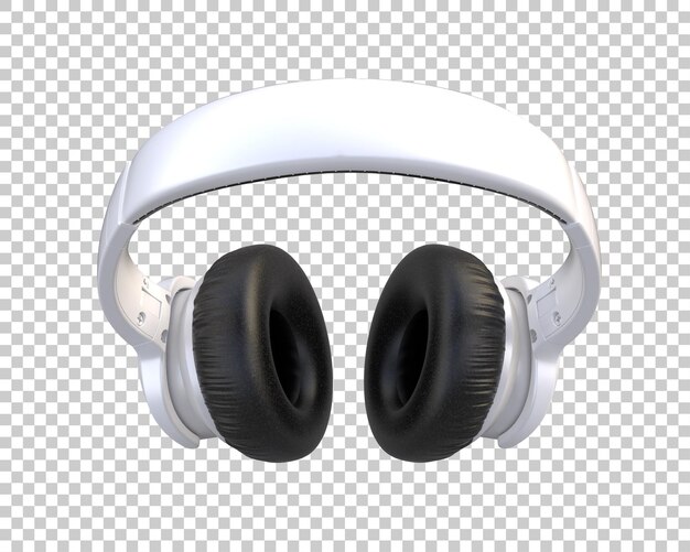 PSD los auriculares aislados en el fondo de la ilustración de renderización 3d