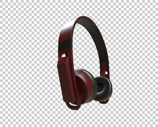 Los auriculares aislados en el fondo de la ilustración de renderización 3D