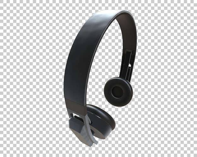 Los auriculares aislados en el fondo de la ilustración de renderización 3D