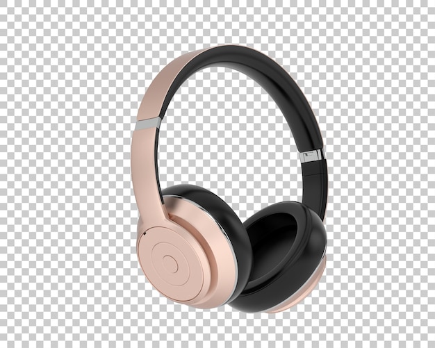 Auriculares aislados sobre fondo transparente ilustración de renderizado 3d