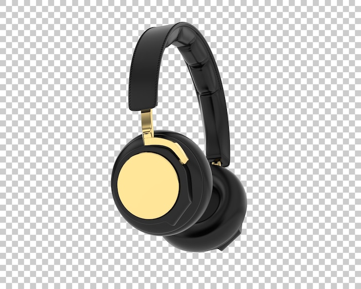 PSD auriculares aislados sobre fondo transparente ilustración de renderizado 3d