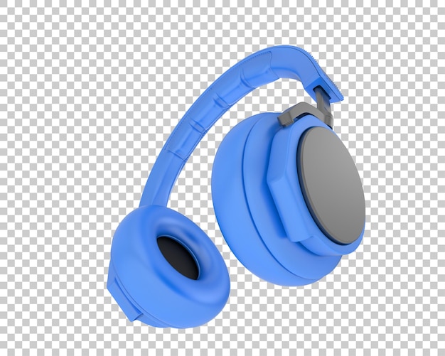 Auriculares aislados sobre fondo transparente ilustración de renderizado 3d