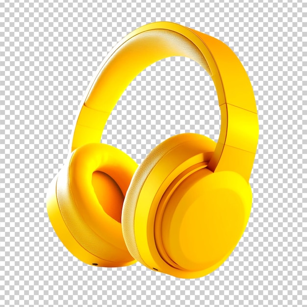 Auriculares aislados sobre un fondo transparente