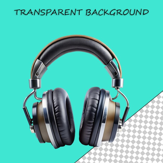 Auriculares aislados sobre un fondo transparente