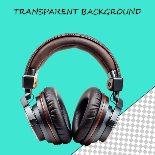 PSD auriculares aislados sobre un fondo transparente