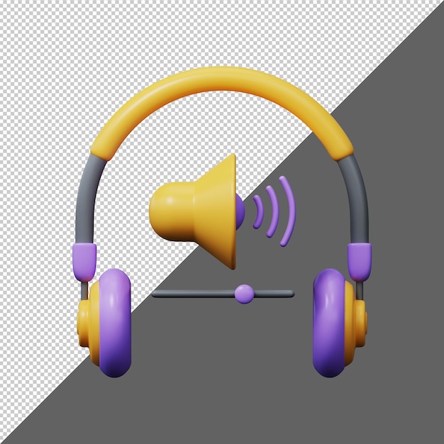 Auriculares bluetooth 3D render PSD Premium