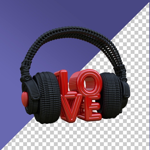 Auriculares DJ Love Negro y Rojo