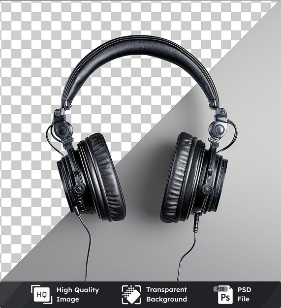 PSD auriculares fotográficos realistas para djs auriculares con micrófono