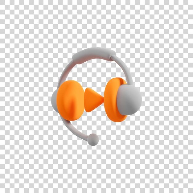 Auriculares, multimedia, lecciones de escucha, entrenamiento de escucha, educación aprendiendo iconos 3D.