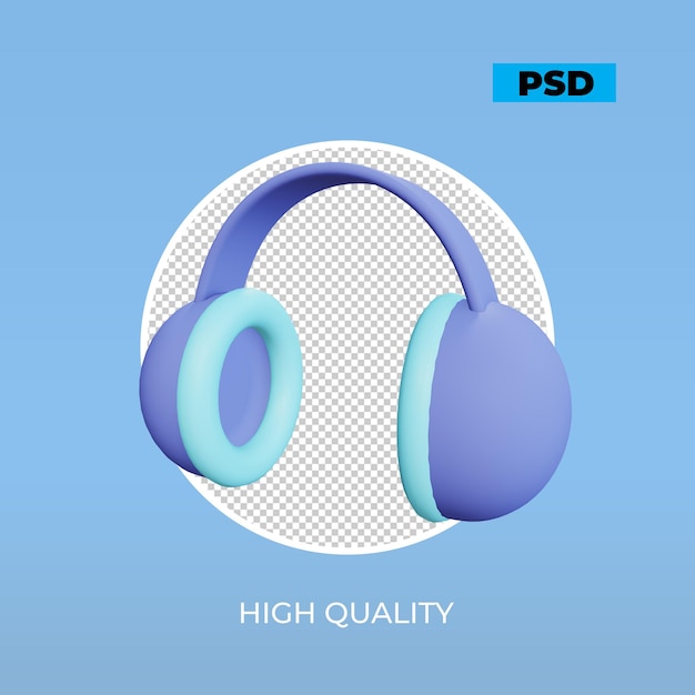 Auriculares de renderizado 3d