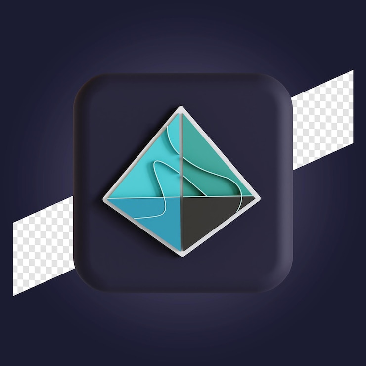 PSD aurora cryptocurrency símbolo logo 3d ilustración