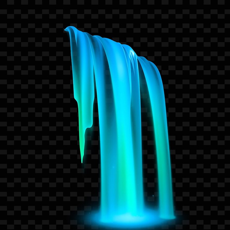 PSD aurora em cascata uma cascata de luz que brilha constantemente png texturas de luz brilhante