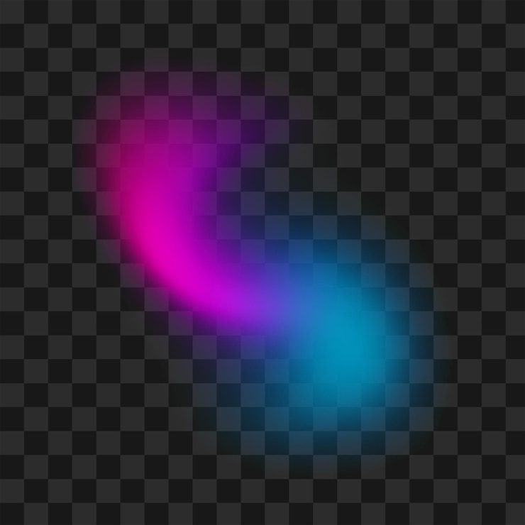 PSD aurora neon gradient light flare pink purple and blue glowing swirl effect abstract png