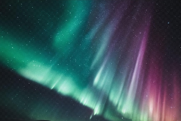 Aurora oder Nordlicht-Effekt isoliert auf durchsichtigem Hintergrund