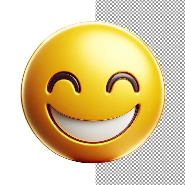 PSD ausdrucksstarkes elation isolierte 3d-emoji-gesicht auf png-hintergrund