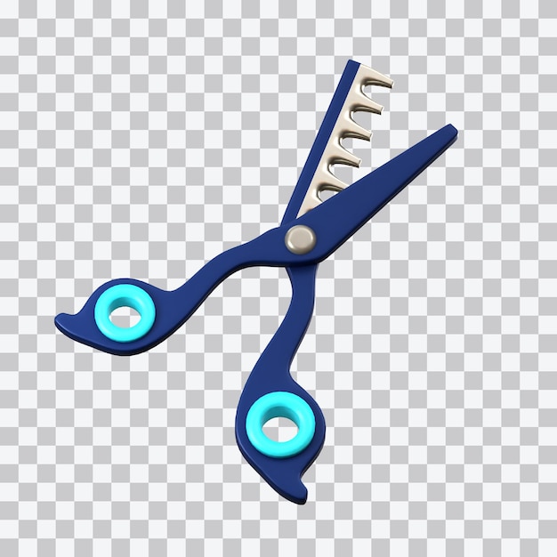 Ausdünnende Schere 3D-Illustration