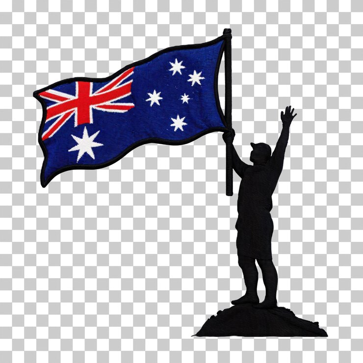 PSD ausgeborene patch der australischen flagge