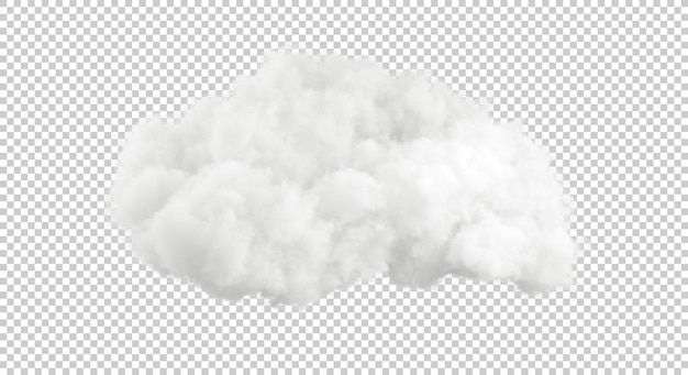 PSD ausgeschnittene weiche cumulus-ozonwolken formen 3d-illustration