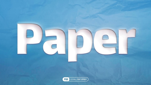 Ausgeschnittenes Papier-Text-Effekt