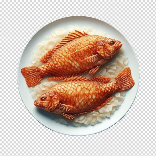 PSD ausgezeichnete isolierte fischplatte perfekt