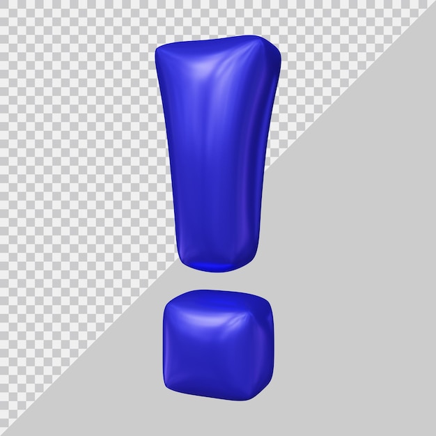 Ausrufezeichen-symbol in 3d-rendering