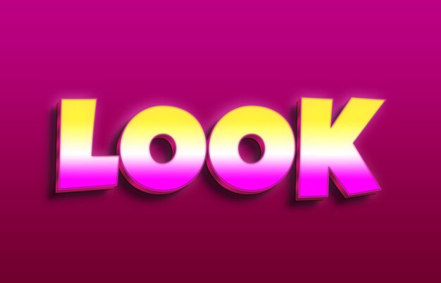 Aussehen 3D-Text-Effekt-Design