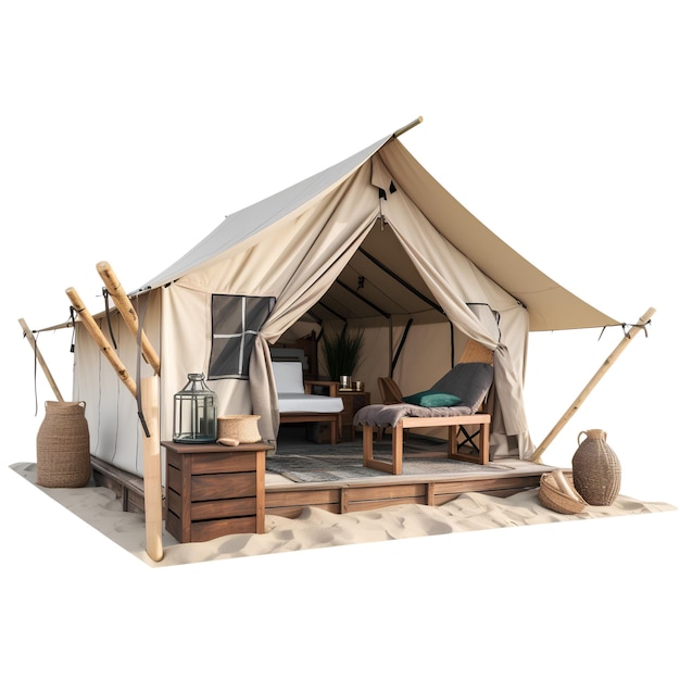Außenansicht des Zelt-Glamping-Hauses