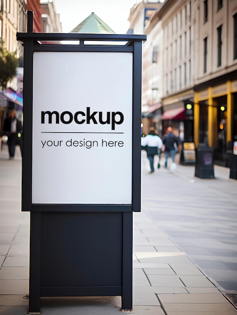 PSD außenwerbung mockup street shop sign signage logo vorlage