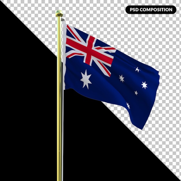 Australische nationalflagge isolierte 3d-premium-psd
