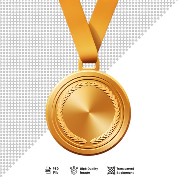 Auszeichnung mit goldmedaille auf durchsichtigem hintergrund
