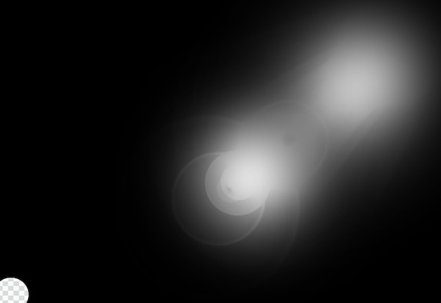 PSD auténtico destello de lente anamórfico con efecto fantasma anular