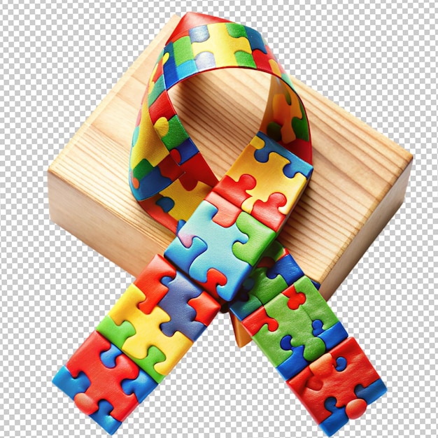 Autismusbewusstsein Hand mit Puzzle-Illustration