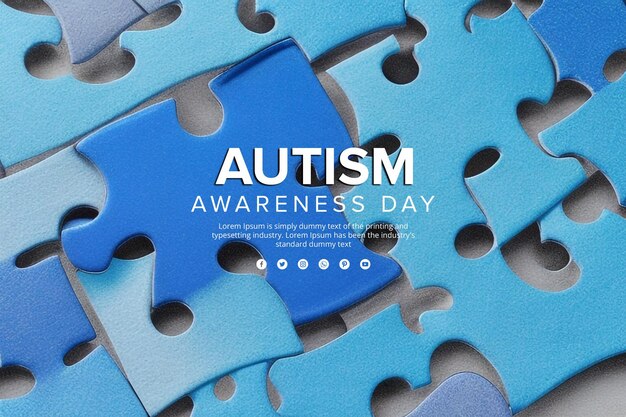 Autismusbewusstseinstag psd banner design vorlage
