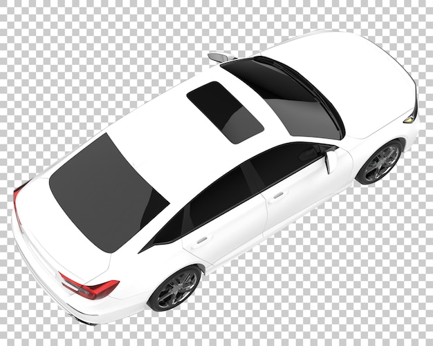 Auto auf transparentem Hintergrund 3D-Darstellung