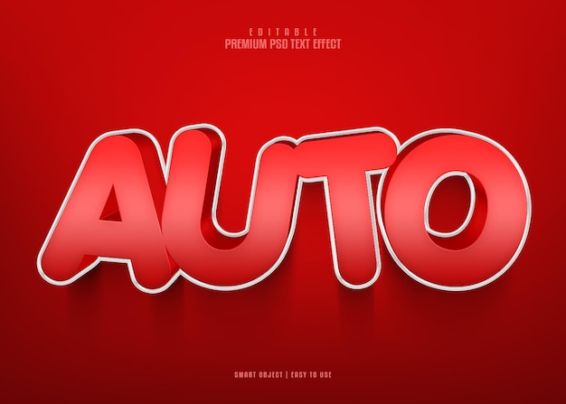 Auto-bearbeitbare premium 3d-psd-text-effekt