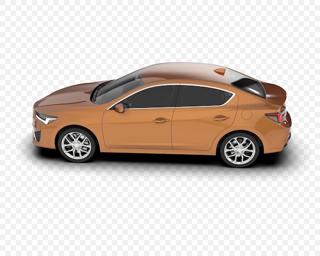 Auto berlina marrone isolata